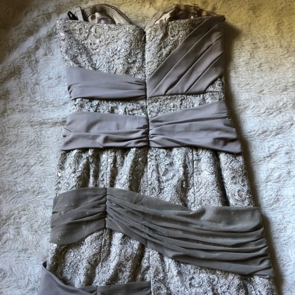 Strapless Beige Nude Dress Bebe - Picture 2 of 3